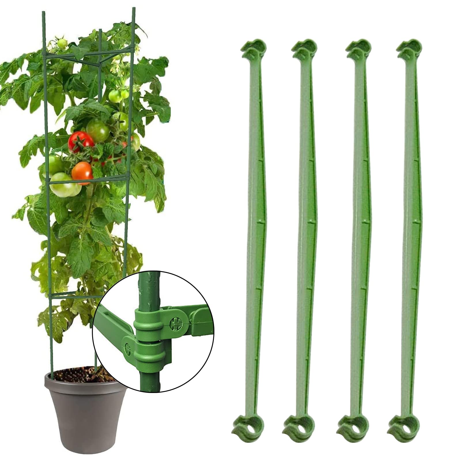 Pack of 24 Trellis Tomatoes and Cucumbers, Plant Supports, Garden Stakes 30 cm, Garden Supports for Vertical Climbing Plants, Vegetables, Flowers, Fruits, Vines, Trellises