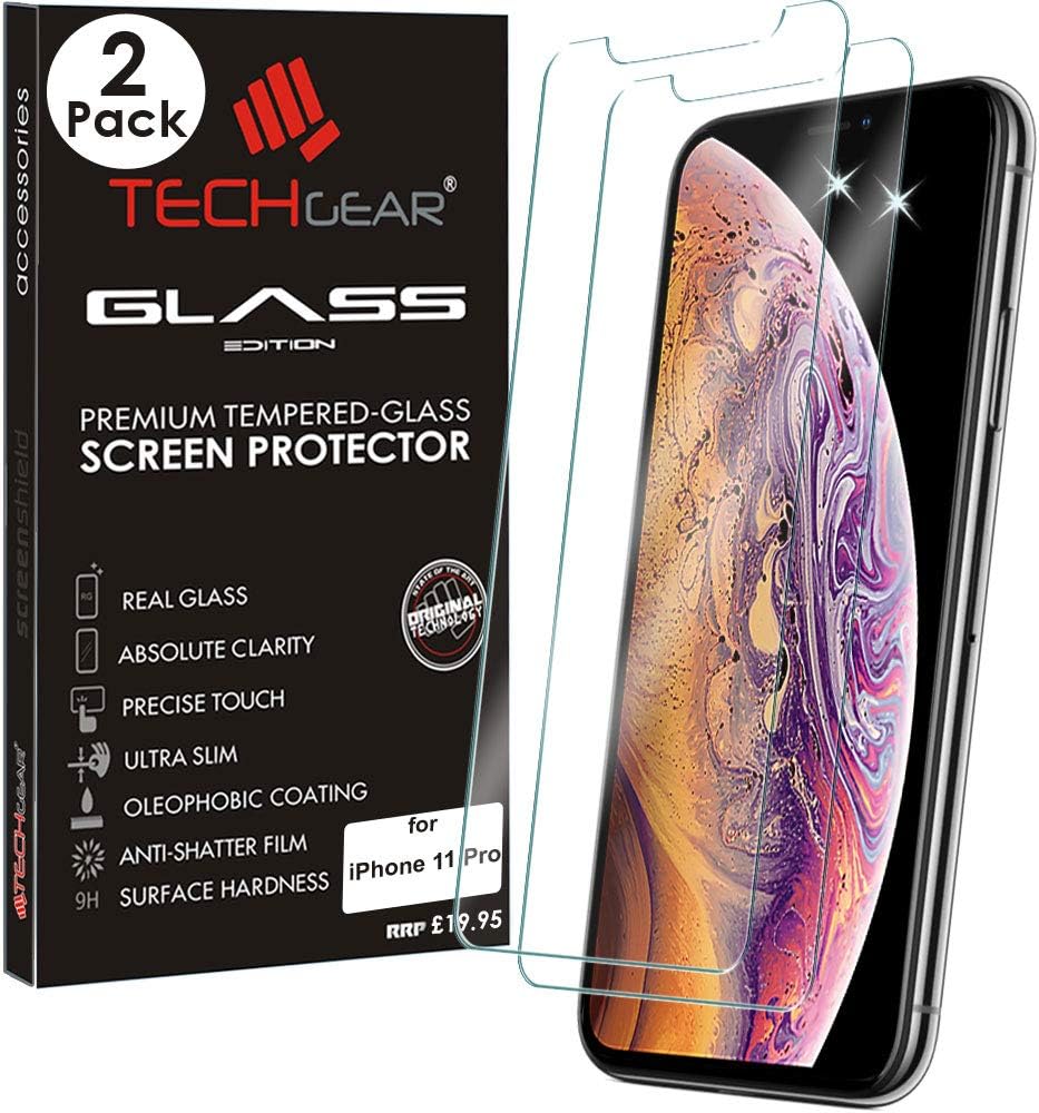 TECHGEAR [2 Pack GLASS Edition for iPhone 11 Pro 5.8"