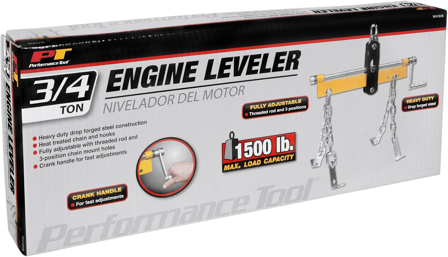 Performance Tool W41032 1/2 Ton (1,000 lbs.) Capacity 34" Engine Lift Chain: Automotive