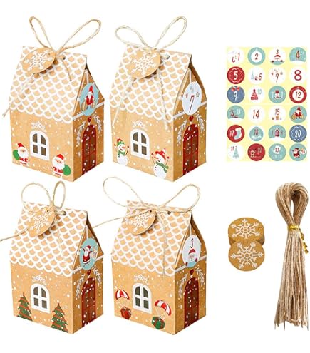 Calendrier De L'Avent 2025 à Remplir Soi-même - 24 Boîtes Cadeaux - Décoration De Noël Et Compte à Rebours Familial
