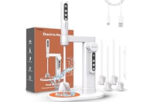 Akisey Electric Resin Mixer, Epoxy Resin Mixer with Electric Stand, 5-Speed Mode & Minimize Bubbles, Electric Stirrer Kit for Resin Molds, Silicone, Paint, Resin Tool, DIY Crafts, 4 Included Paddles