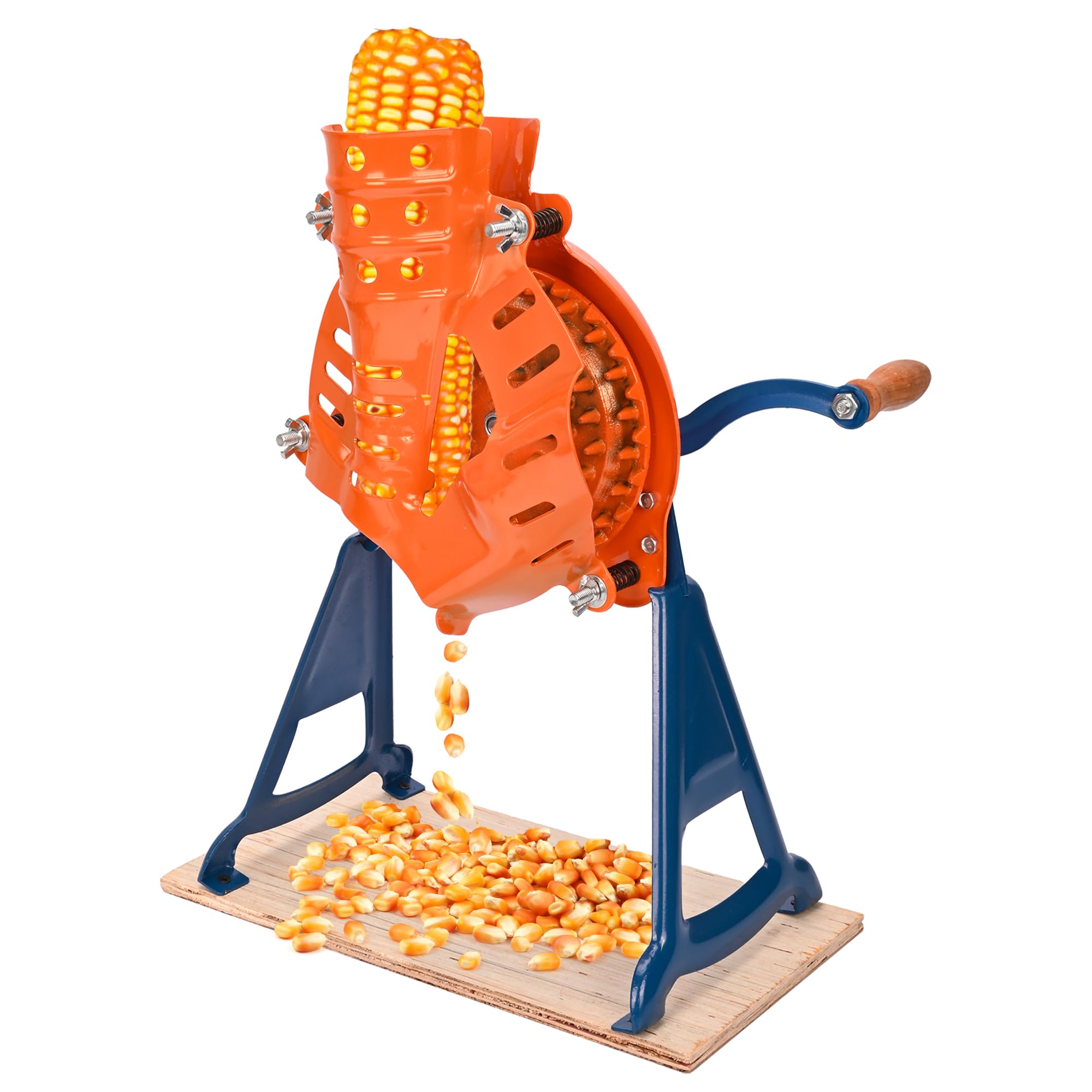 Photo 1 of WYJREES Corn Sheller Hand Crank, Steel Corn Cob Thresher with Stand, Manual Quick Corn Cob Stripper Tool for Home Use, Heavy Duty Corn Cob Stripper for Farms and Families