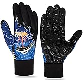 Pixel Panda Running Gloves for Men, Winter Warm Bike Glove for Smart Phone Texting with Non-Slip Silicone Gel - Thermal Windproof and Waterproof for Running, Cycling, Driving