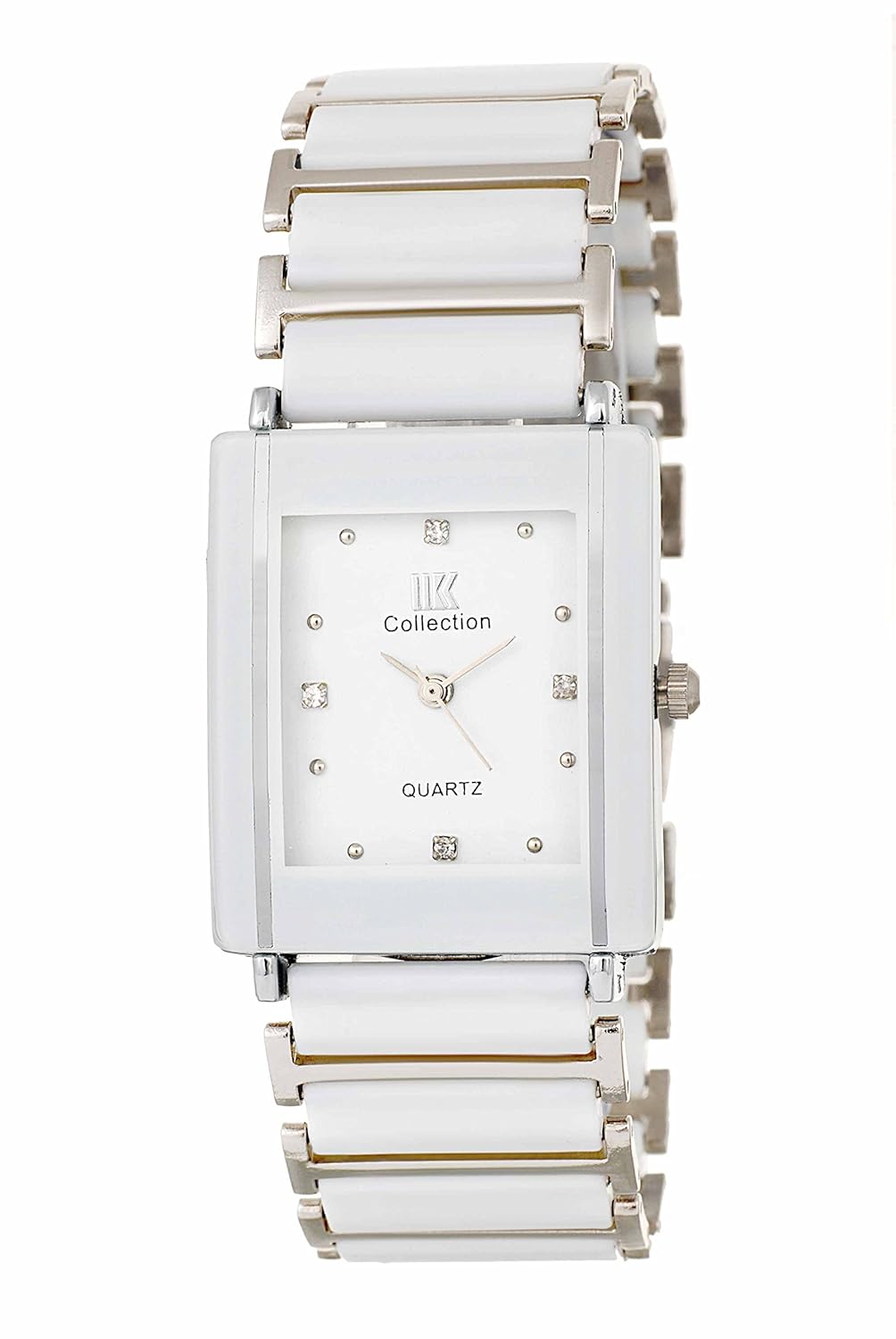 iik collection analog white dial watch men & women-iik-080m