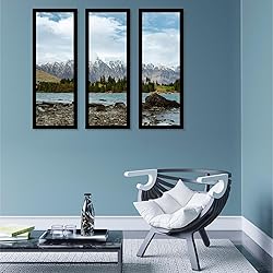 QOTIB Wood 13.5x40 Picture Frame Black for Wall