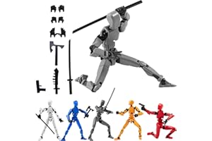 ZMarQarr Titan T13 Action Figures Lucky Dummy 13 Robot Anime Figures Fidget Toys for Boys Autism Sensory Toys Multi Joints Movable Cool Gadget Toys Gifts for Kids (Assembly Completed Grey)