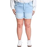 Royalty for Me Womens Royalty for Me Women´s Plus Curvy High-Rise Frayed Hem Shorts