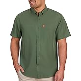 The American Outdoorsman Poly Grid Mens Short Sleeve Shirt Fishing Shirt