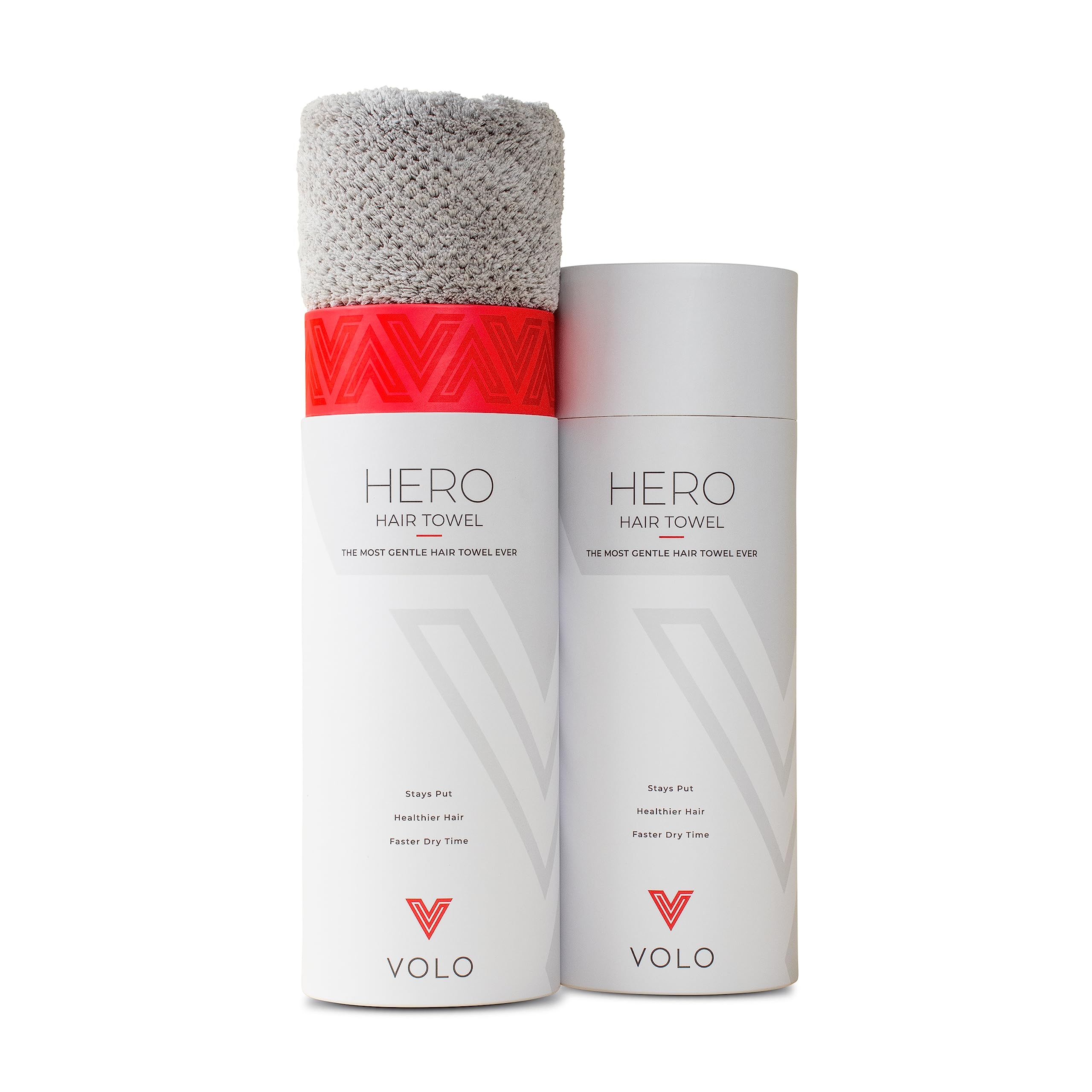 Photo 1 of VOLO Hero Luna Gray Hair Towel - Ultra Soft, Quick Drying, Anti Frizz, Large Size, USA Made