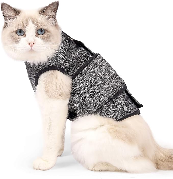 oUUoNNo Cat Anxiety Relief Jacket Thunder Shirt for Cats