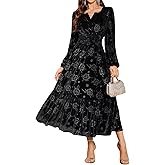 ZAFUL Womens Velvet Dresses Long Sleeve Cocktail Party Wedding Guest Dress