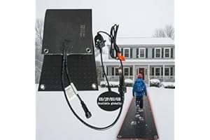 Heated Sidewalk Mats for Ice and Snow Double-Sided Anti-Slip Heating Pad for Driveways Deck, 600W/㎡ Roof Ice Melt System Snow