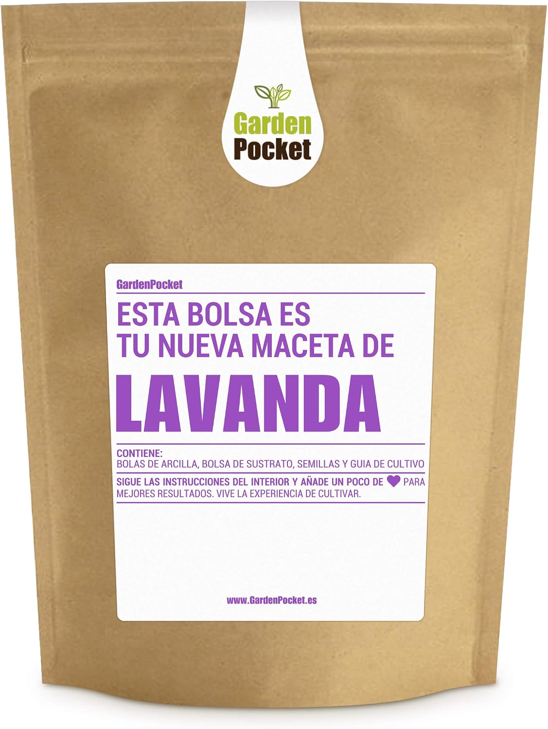 Garden Pocket - Kit de Cultivo de LAVANDA - Bolsa Maceta: Amazon ...