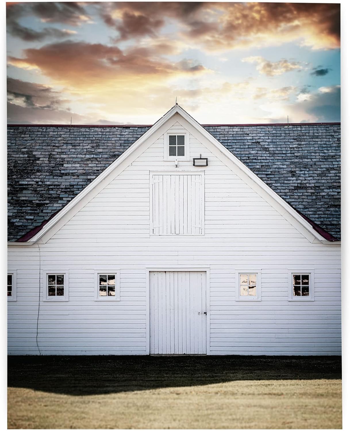 Photographs - Lisa Russo Fine Art - Modern Farmhouse Wall Decor Photo Print - Not Framed - White Barn Picture for Wall Art (8x10 Print Only)