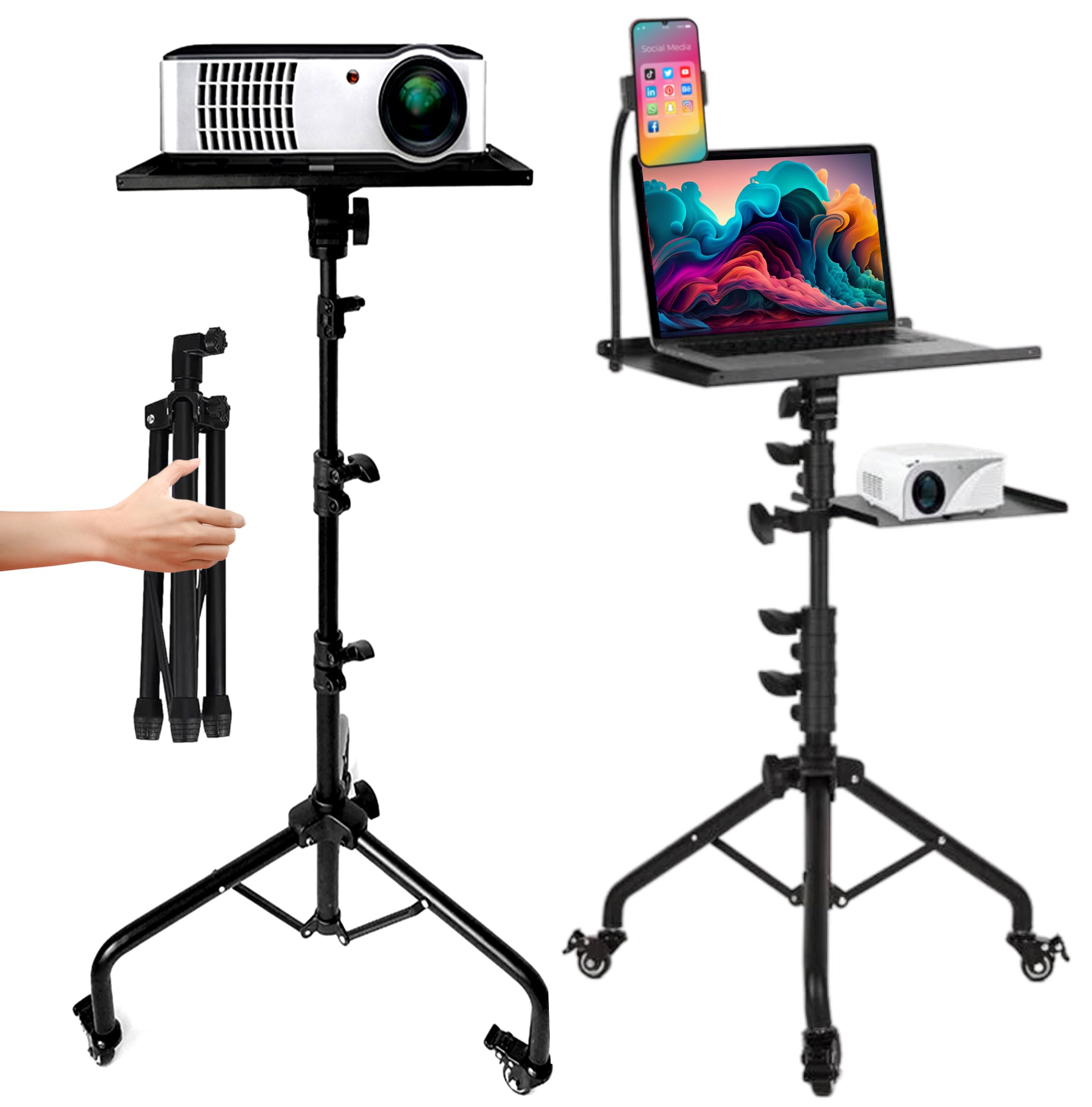Mua Projector Stand Projector Tripod Stand Adjustable Height 26 to 51