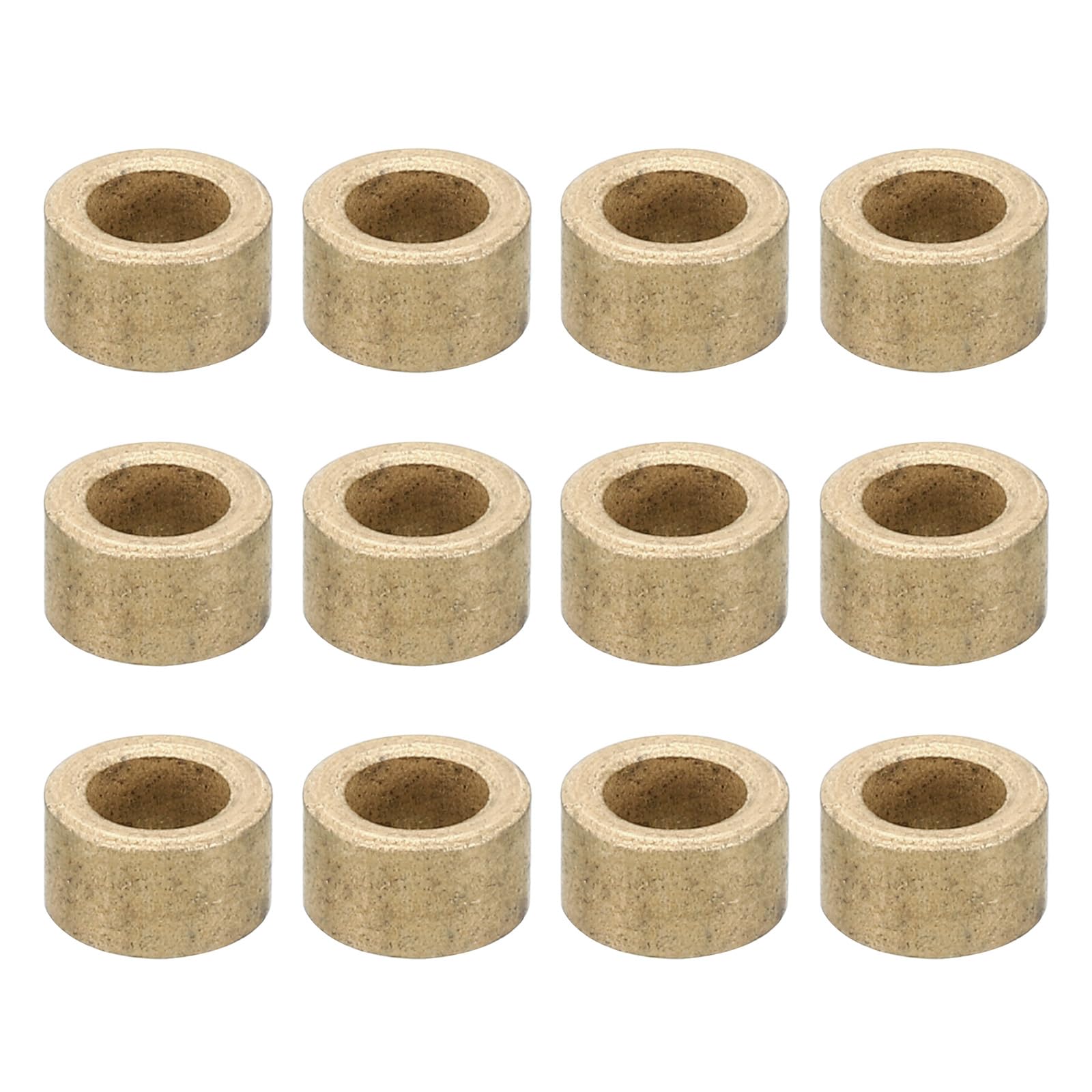 PATIKIL M5 Brass Spacers, 12 Pcs Metal Spacer Brass 5mm ID x 8mm OD x 4mm L Brass Spacers Screw Standoff for 1/5 Inch or M5 Screw