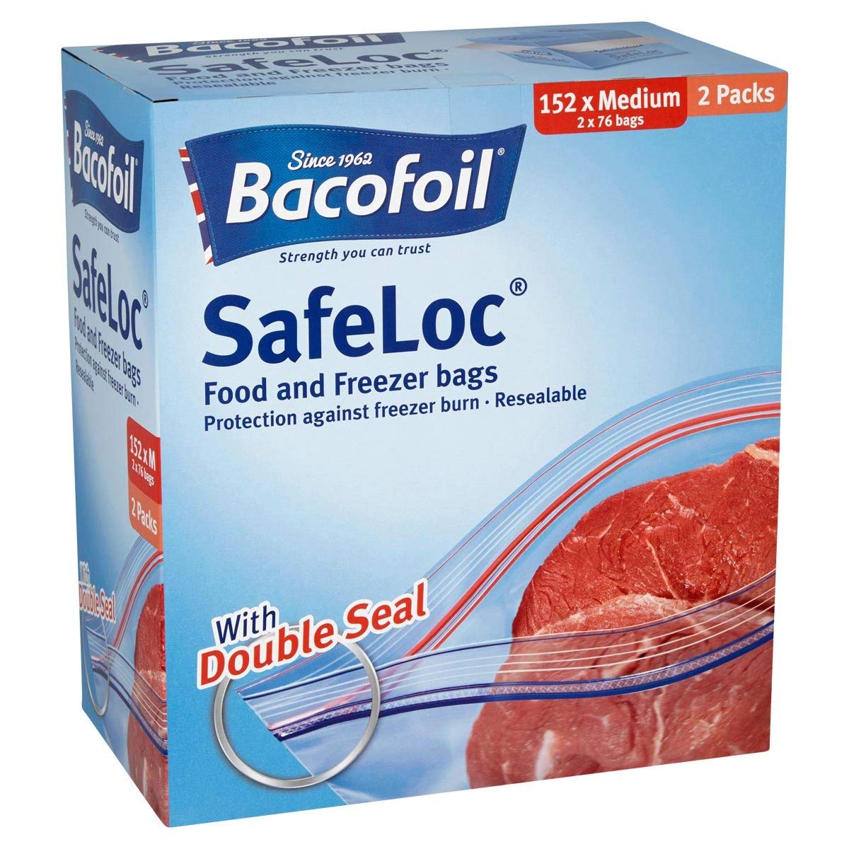 BacoFoil M264219C Safeloc Medium, 152 Count