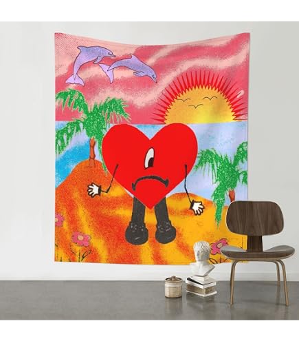 CZOURPVU Poster Su Tela Bad Bunny, 40x60 Cm, Decorazione Murale Estetica Per Camera Da Letto, Stampa Artistica
