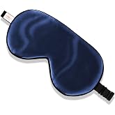 ZIMASILK Adjustable 100% Mulberry Silk Sleep Mask | Super-Smooth Soft Natural Silk Eye Mask for Sleep, Travel, Multiple Color Options ( Navy Blue )