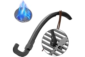 AOREWTGGH Lifter Gripper for Grill Grate, Cooking Grid Lifter Handle Tool, for Most Charcoal Cast Iron Grills &Gas Grills Grill Smoker, Expert Lifters Gripper Picker for Move Hot Grate