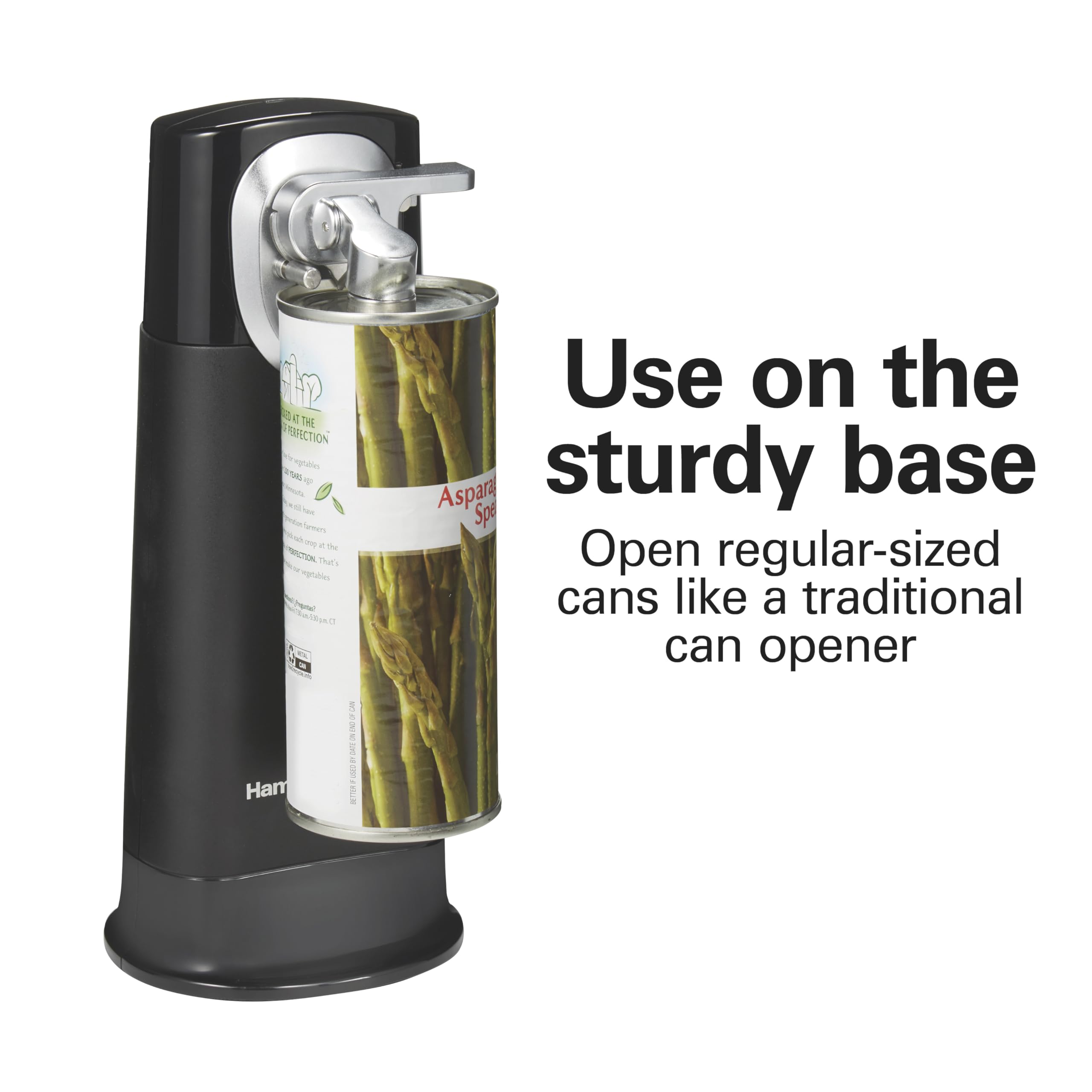 Hamilton Beach 76611 FlexCut 2-in-1 Cordless & Rechargeable Electric, Easily Standard Automatic Can Opener, Easy-Clean, With Removable Walking Cut Head