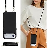 OHCOLDA Wallet Case Compatible with iPhone Air, Crossbody Case RFID Blocking Card Holder Magnetic Flip Folio Purse, Shockproof Leather Strap Protective Cover for iPhone 17 Air 6.5'' 2025 Black