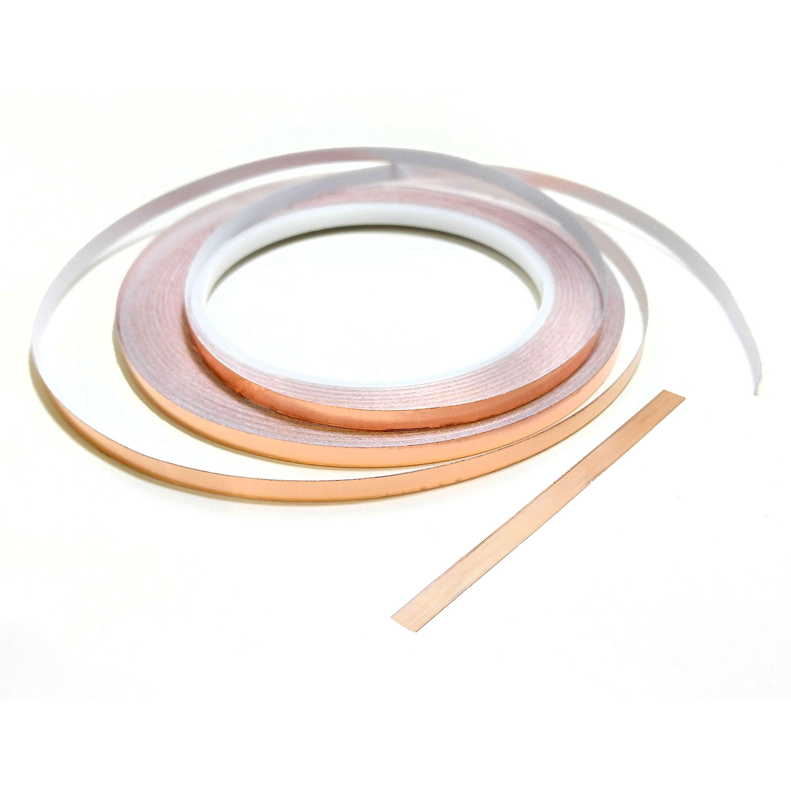 Copper Tape for Slugs & Snails - 20mm x 25m Self-Adhesive Slug Repellent Tape - Pet Friendly, Non-Lethal Pest Control | EMI Conductive Copper Foil for Guitars & Electrical Repairs
