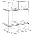 Vtopmart Stackable Storage Drawers Set of 5, Clear Plastic Organizer Bins for Baby Bottle, Beauty Supplies Storage, Ideal for