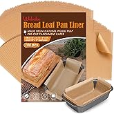 Webake Unbleached Parchment Paper Loaf Pan Liners for Baking Bread 9x5, 1lb 1.5lb 2lb, Original Precut, Non Toxic 100 Pcs Baking Paper