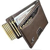 ECOZATU Slim Minimalist Wallet for Men- Money Clip Wallet | Bifold Men Wallets | RFID Blocking Wallet | Genuine Leather Wallets for Men | 12 Card Holder Mens Wallet | Mens Front Pocket wallet