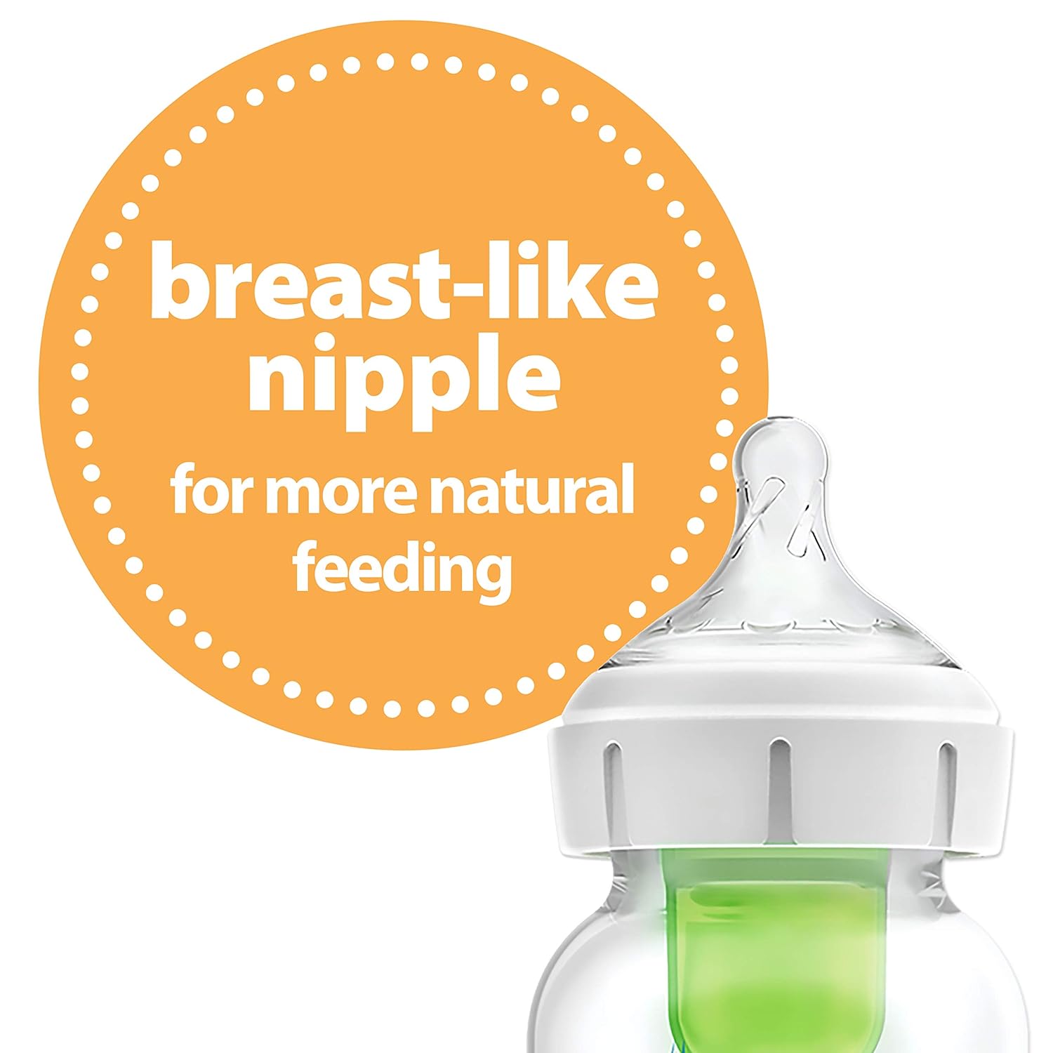 Dr. Brown's Options+ Wide-Neck bottle, level 1 nipple, 5 Ounce (4 Count) : Baby