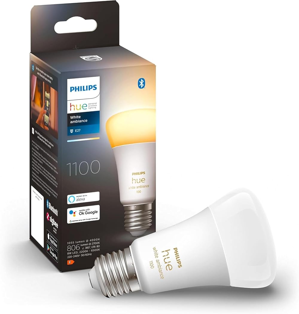 Philips Hue NEW White Ambiance 75W 1100 Lumen E27 Bluetooth Bulb