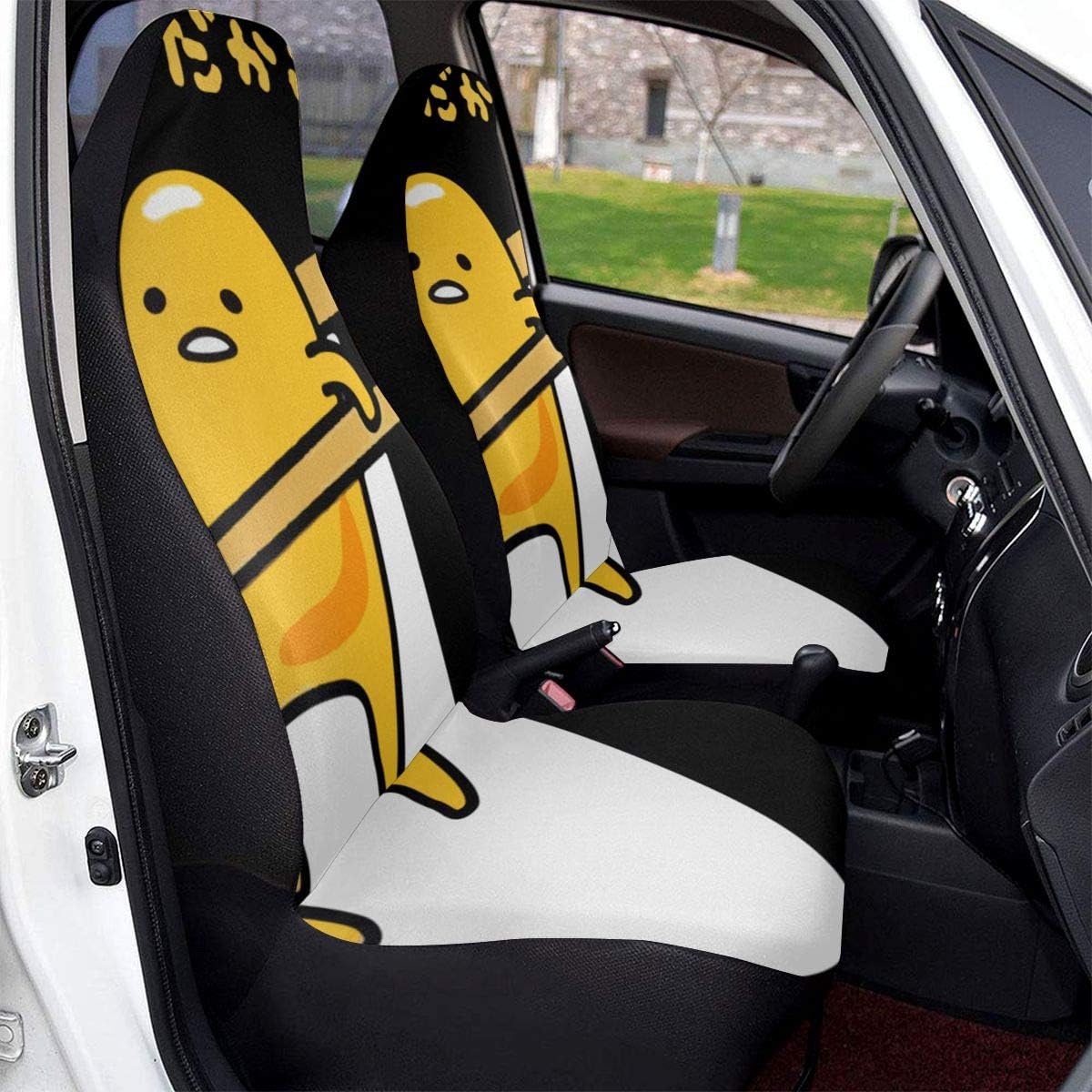 Amazon キャラクターぐでたま マザーズバッグ マザ シートカバーカーシートカバー 前席用 車用 簡単取付 フリーサイズ 車載 オシャレ グッズ ずれにくい 車 バイク 車 バイク