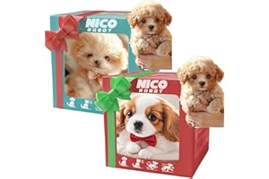 BYSKIRE Nicoo 2025 Upgraded AI Robot Dog – Smart Realistic Robot Puppy for Adults, Walking, Barking, Tail Wagging, Interactive Electronic Pet (2Pcs,D)