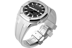 SRDZ GA2100 Custom Watch Mod Case Band Parts,Stainless Steel Cover 316L Metal Bezel Silicone Watch Strap Kit Compatible With Casioak G shock Ga-2100 Ga-2110 GAB-2100