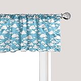 Ambesonne Blue Window Valance, Clear Summer Sky