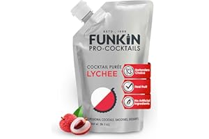Funkin Fruit Puree | Real Fruit, Simple Ingredient, Natural Mixer for Cocktails, Drinks, Smoothies | Vegan, Non-GMO, Gluten-Free (2.2 lbs) (Lychee)
