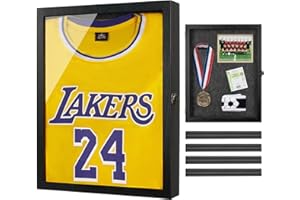 AW BRIDAL Large Jersey Frame Display Case, Black Shadow Box Frame 13X17 with Slot, for Graduation/Pet/Medal/Coin/Wedding Keepsakes, Anniversary/Birthday/Bridal/Engagement/Wedding Registry/House Warming Gifts