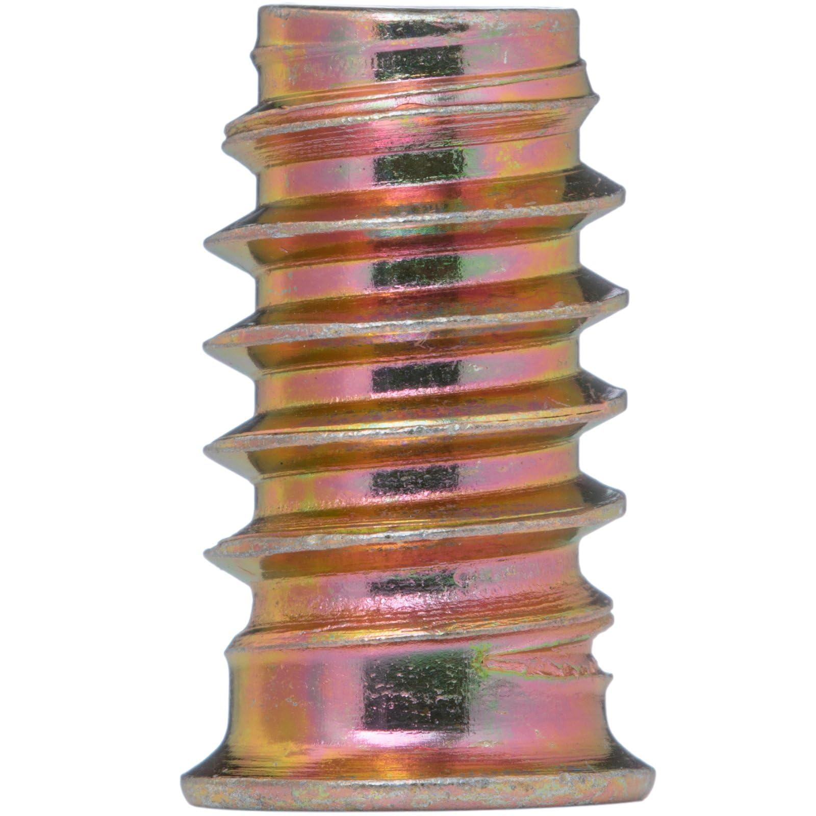 YoiYee 25 Pack M6 x 20mm Threaded Insert Nuts for Wood Furniture, Zinc Plated Carbon Steel Hex Drive Socket Screw-in Nut Fastener for Cabinets, Wardrobes and Hardwood Repair — image 1