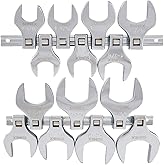 Sunex 9721A 14 Pc 1/2" Dr. Jumbo SAE Crowfoot Wrench Set CRV