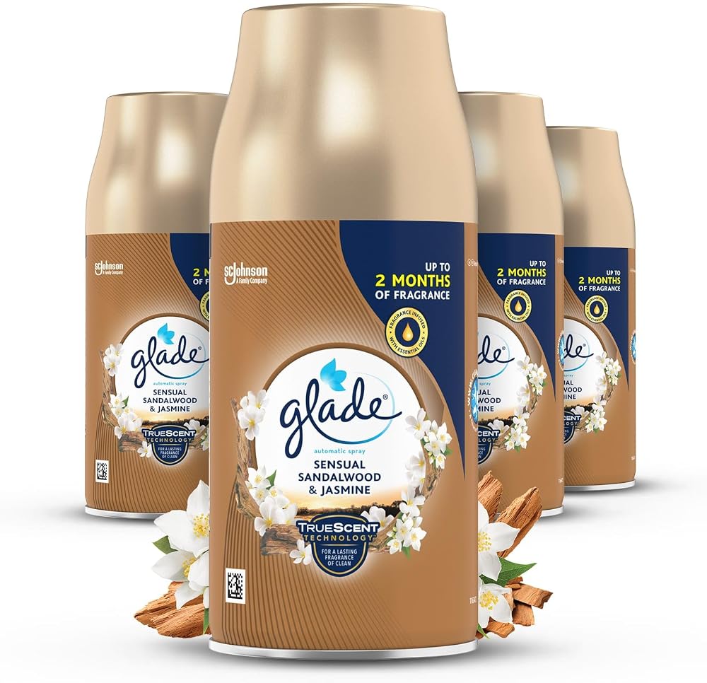 Glade Automatic Air Freshener Refills Sandalwood Jasmine 4 x 269 ml