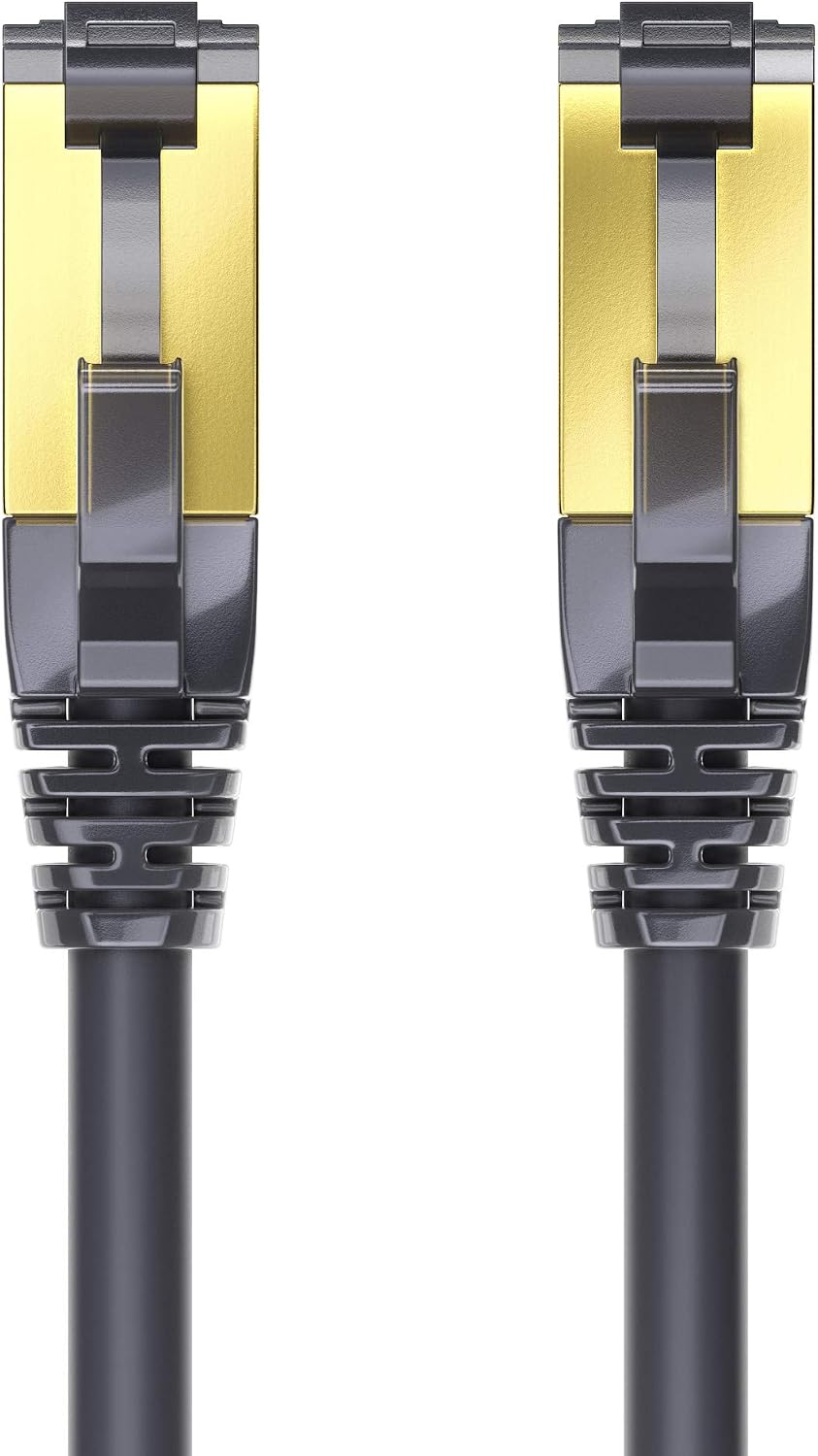 mumbi LAN Cable 2 m CAT 8 Network Cable Shielded F/FTP CAT8 Ethernet Cable Patch Cable RJ45 2 m Black, 2.00m - Image 4
