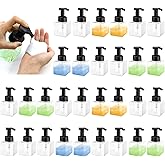 30 Pcs 8.5 oz Foaming Soap Dispenser Plastic Foaming Pump Bottle, Refillable Dispenser with Plastic Pump, Empty Hand Bottles for Liquid Soap, Shampoo, Bathroom,Hotel (Transparent)