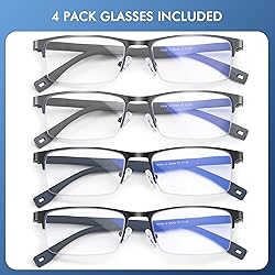 FelixAim 4 Pack Blue Light Blocking Reading Glasses