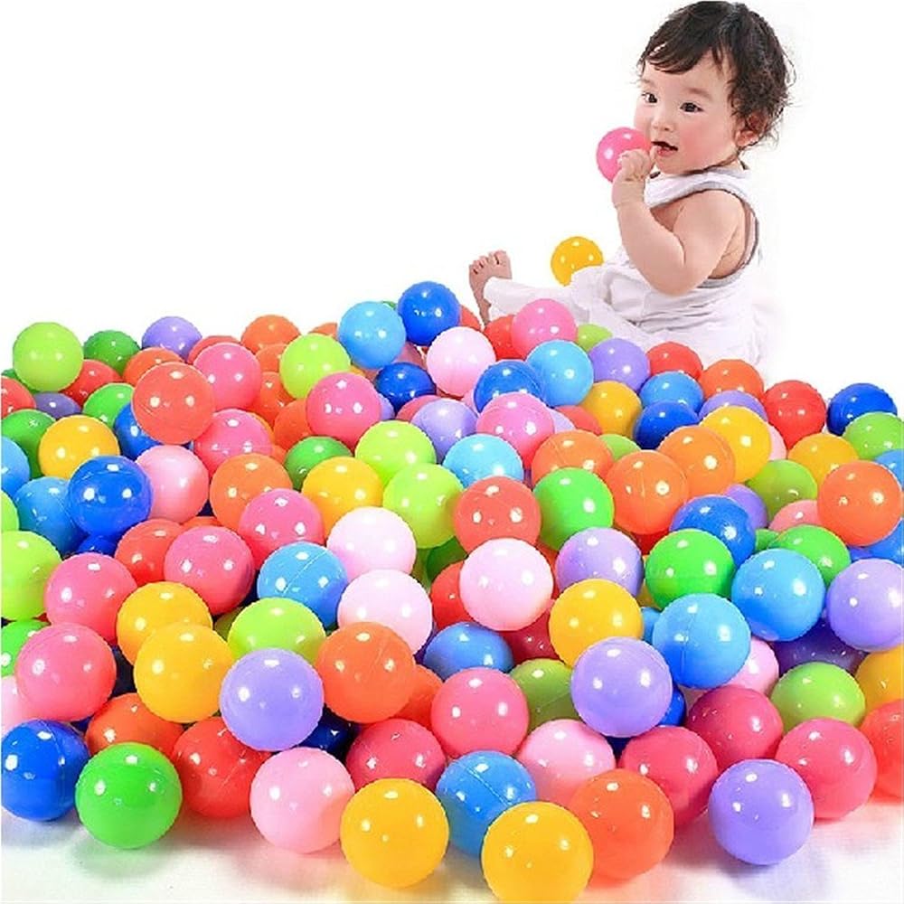 Aoleytech 100/200 Pcs Play Balls Colorful Soft Plastic Ball Pit Toy Baby Kid