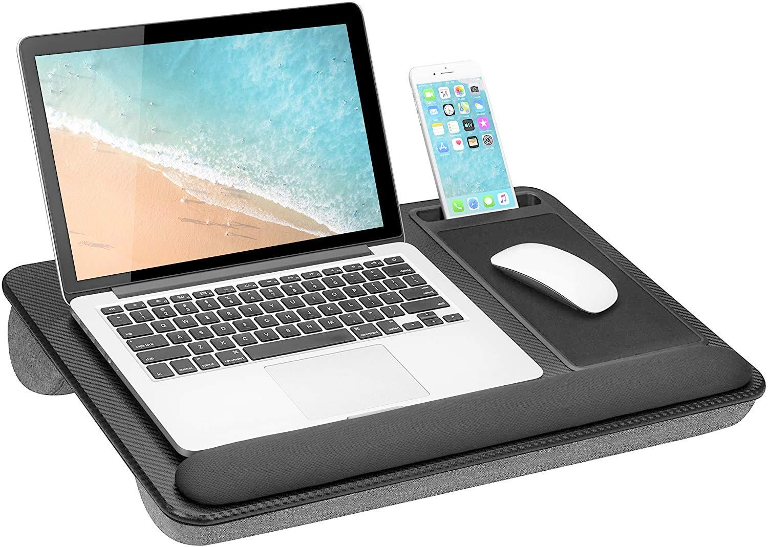 Tarkan Lap Desk with Dual Cushion, Mobile Stand, Mouse Pad & Wrist Rest
