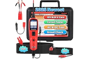 Autel PowerScan PS100 Automotive Circuit Tester 2.0, 12-24V Power Circuit Probe Tool, Auto Electrical Short Open Circuit Finder, AC/DC/Resistance/Component/Signal/Test Tool, w 20ft Extension Cable
