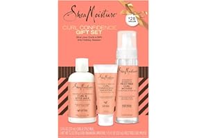 SheaMoisture Coconut & Hibiscus Hair Care Bundle – Curl Enhancing Smoothie, Curl & Style Milk + Frizz Free Curl Mousse (3 Pie