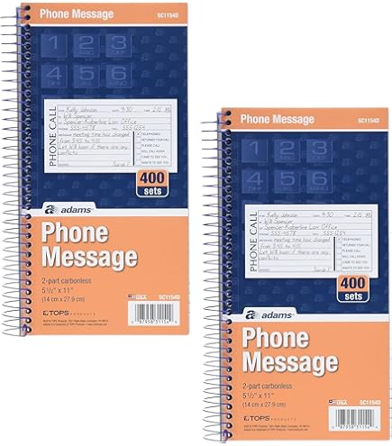 アダムスページ Amazon.com : Adams Phone Message Book, Carbonless Duplicate