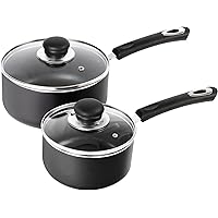 Utopia Kitchen Nonstick Saucepan Set with Lid - 1 Quart and 2 Quart Multipurpose Pots Set Use for Home Kitchen or Restaurant